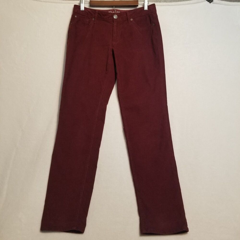 Eddie Bauer 2 Pants Corduroy Boyfriend Slim Burgundy Academia Autumn Grunge Goth